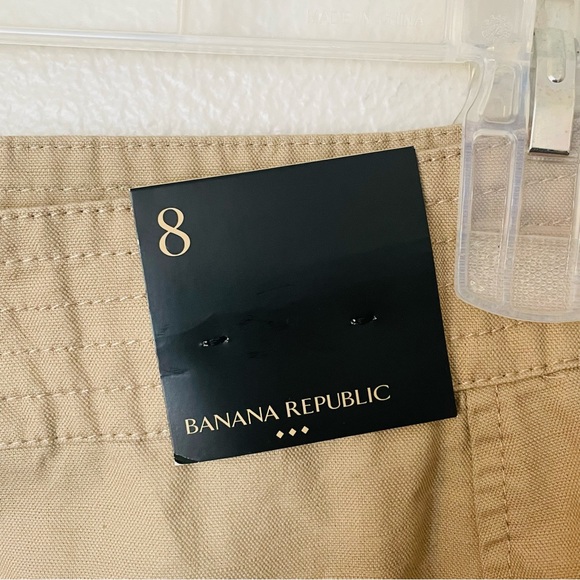 NWT Banana Republic Steppe Linen Blend Mini Skirt in Maverick Tan Khaki Size 8 - Picture 5 of 7